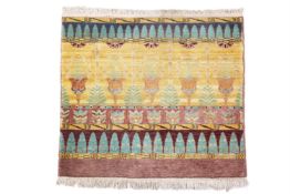 AN ART DECO STYLE TUFTED WOOL RUG WITH PALMETTES, MODERN