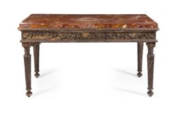 A NEOCLASSICAL GILT VARNISHED SILVER ('MECCA') SIDE TABLE, ITALIAN