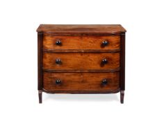 A GEORGE IV MAHOGANY AND EBONISED CHEST, CIRCA 1825