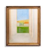 λ CRAIGIE AITCHISON R.A. (BRITISH 1926-2009) LANDSCAPE FROM INSIDE A CATHEDRAL