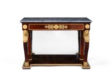 Y AN EMPIRE ORMOLU MOUNTED BRAZILIAN ROSEWOOD CONSOLE TABLE, EARLY 19TH CENTURY