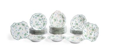 A PORCELAIN PART DESSERT SERVICE, ENGLISH
