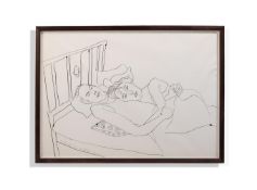 λ CHANTAL JOFFE (BRITISH B.1969) FIGURES IN A BED