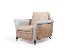 AN EDWARDIAN HOWARD & SONS ARMCHAIR, EARLY 20TH CENTURY