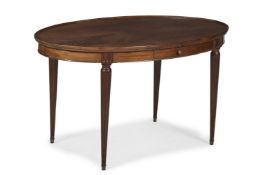 A FRENCH EMPIRE MAHOGANY DISH TOPPED OVAL TABLE, CIRCA 1814