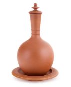 TORQUAY POTTERY, LIDDED VASE AND STAND, 20TH CENTURY
