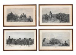 AFTER ELIZABETH SOUTHERDEN THOMPSON (BRITISH 1846-1933), FOUR MILITARY PRINTS