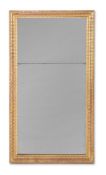 A GILT FRAMED RIPPLE MOULDED WALL MIRROR, PROBABLY DUTCH, SECOND HALF 19TH CENTURY
