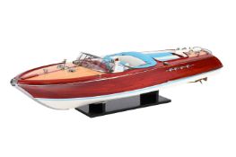 A DESK MODEL OF A RIVA SPEEDBOAT, 20TH CENTURY