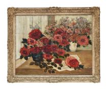 LINA MONICI (ITALIAN 20TH CENTURY), STILL LIFE OF FLOWERS