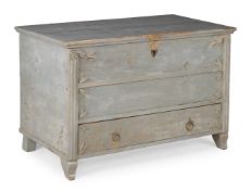 A SWEDISH GUSTAVIAN PAINTED LARCH CHEST OF DRAWERS, FIRST QUARTER 19TH CENTURY