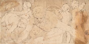 FLORENTINE SCHOOL (16TH CENTURY), MYTHOLOGICAL FIGURE WITH PUTTI