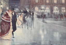 λ PAUL SEGUIN BERTAULT (FRENCH 1869-1964), SORTIE DE L'OPERA, PARIS