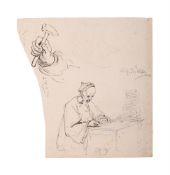 GEORGE CHINNERY (BRITISH 1774-1852), STUDY OF A CHINESE MAN AT A DESK WITH AN ABACUS