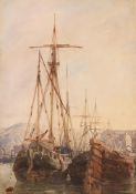 RICHARD PARKES BONINGTON (BRITISH 1802-1828), FISHING BOATS AT ANCHOR