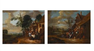 FOLLOWER OF PIETER DE BLOOT, MERRYMAKING OUTSIDE THE SWAN INN (2)