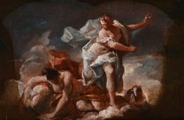 CIRCLE OF CARLO INNOCENZO CARLONI (ITALIAN 1687-1775), SKETCH OF TWO FIGURES