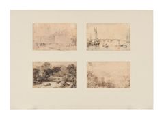 ATTRIBUTED TO JOHN RUSKIN (BRITISH 1819-1900), A GROUP OF FOUR LANDSCAPES OF A CATHEDRAL