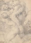 ITALIAN SCHOOL (17TH CENTURY), SKETCH AFTER MICHELANGELO'S FIGURES IN THE LAST JUDGMENT