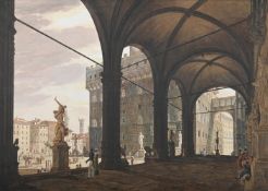 GIUSEPPE GHERARDI (ITALIAN 1788/90-1884), VEDUTA DELLA LOGGIA DEI LANZI