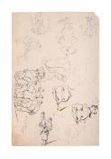 GEORGE CHINNERY (BRITISH 1774-1852), VARIOUS STUDIES OF FIGURES AND CATTLE