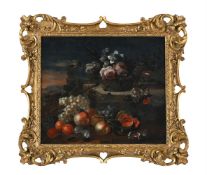 CIRCLE OF JAN PAUWEL GILLEMANS THE ELDER (FLEMISH 1618-1680), STILL LIFE OF FRUIT WITH FLOWERS