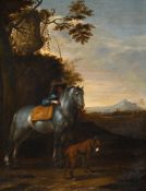 FOLLOWER OF DIRK STOOP, TRAVELLER WITH HORSE AND DOG