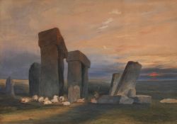 THOMAS LEESON SCRASE ROWBOTHAM (1782-1853), STONEHENGE LOOKING WEST