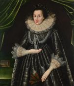 CIRCLE OF WILLIAM LARKIN (BRITISH CIRCA 1580-1619), PORTRAIT OF A LADY