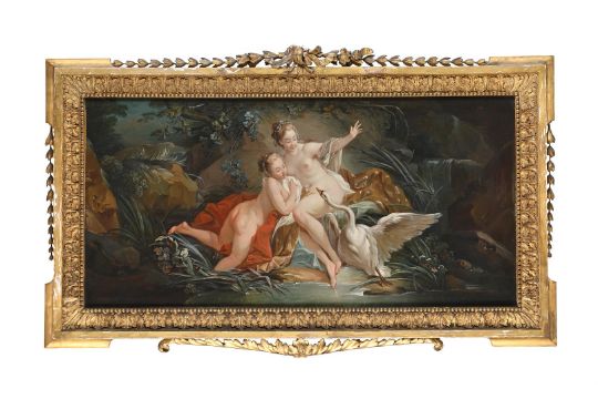 FOLLOWER OF FRAN OIS BOUCHER FRENCH 1703 1770 LEDA AND THE SWAN Oil follower-of-fran-ois-boucher-french-1703-1770-leda-and-the-swan-oil
