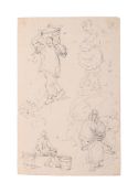 GEORGE CHINNERY (BRITISH 1774-1852), STUDY OF A MAN CARRING A BOX ON HIS SHOULDER (2)