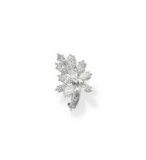 A DIAMOND FOLIATE BROOCH