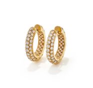 ASPREY, A PAIR OF DIAMOND HOOP EARRINGS
