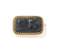 WIESE, AN ARCHAEOLOGICAL REVIVAL SCARAB BROOCH