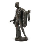 AFTER THE ANTIQUE, A BRONZE FIGURE OF THE APOLLO BELVEDERE, LATE 18TH OR EARLY 19TH CENTURY