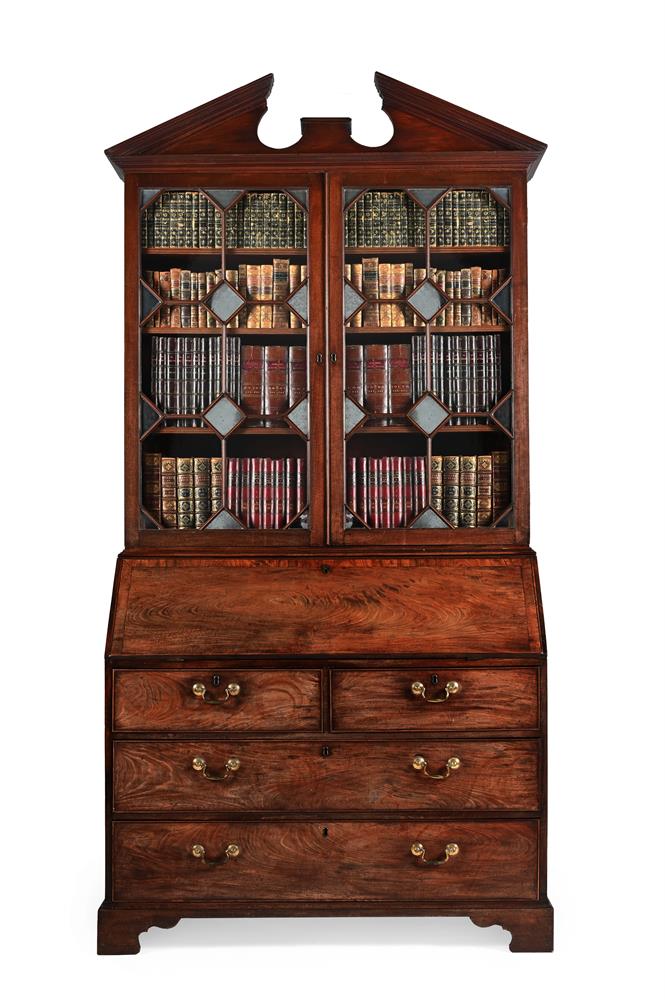 A FINE GEORGE III MAHOGANY BUREAU BOOKCASE, IN THE MANNER OF THOMAS CHIPPENDALE, CIRCA 1770