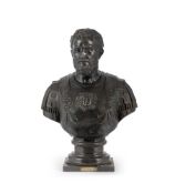AFTER THE ANTIQUE, A LARGE BRONZE BUST OF SEPTIMUS SEVERUS, LATE 20TH CENTURY