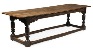A CHARLES II OAK REFECTORY OR HALL TABLE, CIRCA 1680