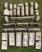 A CARVED STONE WALL CAPPING OF AN ORIEL WINDOW FROM AN OXFORD COLLEGE, VARIOUS DATES