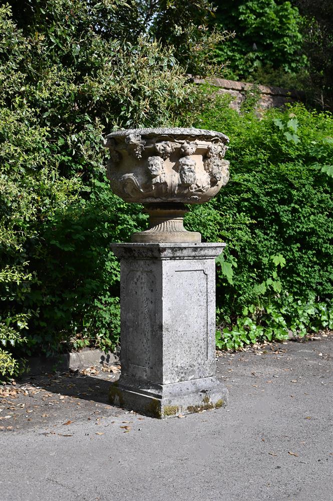 AFTER THE ANTIQUE, A VICTORIAN TERRACOTTA WARWICK URN, BY BLANCHARD & CO., CIRCA 1860
