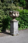 AFTER THE ANTIQUE, A VICTORIAN TERRACOTTA WARWICK URN, BY BLANCHARD & CO., CIRCA 1860