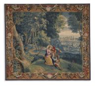A FRENCH REGENCE PASTORAL TAPESTRY, BY GUILLAUME WERNIERS, LILLE, CIRCA 1720