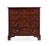 A GEORGE III MAHOGANY BACHELOR'S CHEST OF DRAWERS, CIRCA 1770