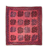 A LAKAI SILK SUZANI TABLE COVER, LATE 19TH OR EARLY 20TH CENTURY