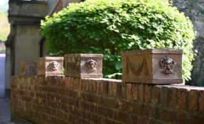 A SET OF FOUR COMPTON POTTERY TERRACOTTA BOX PLANTERS, LATE 19TH CENTURY