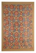 A LARGE SILK SUZANI PANEL, UZBEKISTAN, LATE 19TH CENTURY