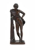 AFTER THE ANTIQUE, A BRONZE FIGURE OF THE FAUN OF PRAXITELES, CAST BY BARBEDIENNE, LATE 19TH CENTURY