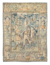 A FLEMISH BIBLICAL TAPESTRY 'THE SACRIFICE OF ISAAC', BRUSSELS, MID 17TH CENTURY