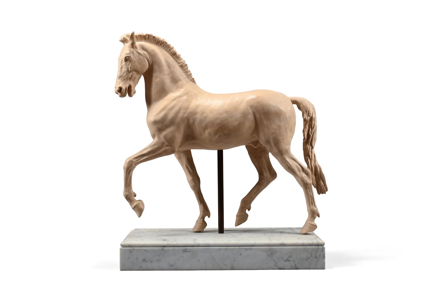 AFTER CANOVA, A LARGE COADE MODEL OF THE COLOSSAL HORSE, CONTEMPORARY