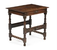 A RARE AND UNUSUAL CHARLES II CARVED 'RED' WALNUT CENTRE OR SIDE TABLE, CIRCA 1670